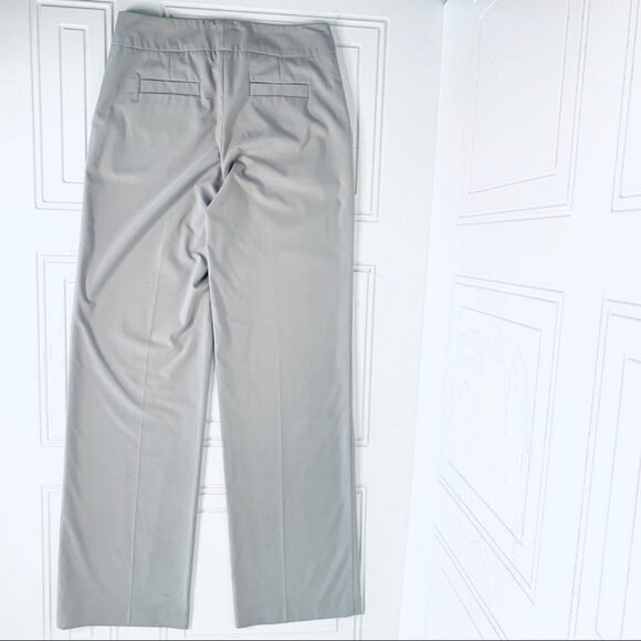 TRISTAN GREY TROUSERS  NEUTRAL STRAIGHT LEG PANTS WOMEN SIZE 2 - Picture 4 of 7